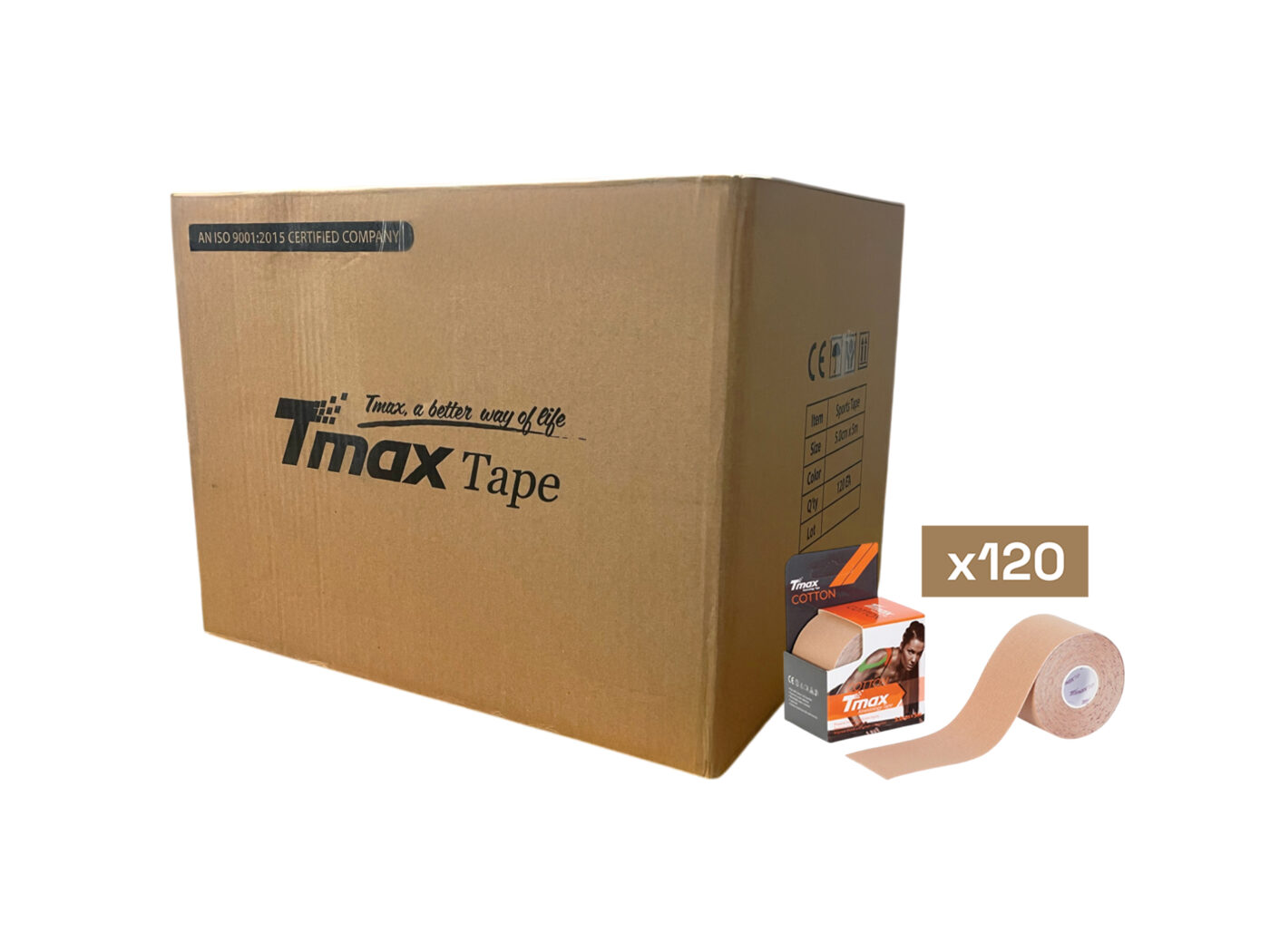 Tmax Kinesio Tape Ağrı Bandı 5 Cm x 5 Metre - 120'li Paket 10 Tmax Kinesio Tape Ağrı Bandı 5 Cm x 5 Metre - 120'li Paket - Görsel 10