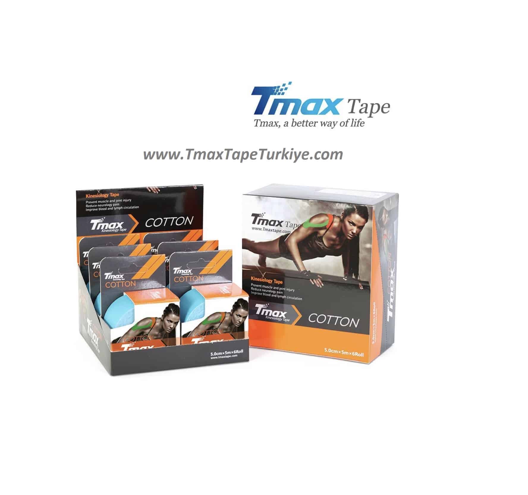 Tmax Kinesio Tape Ağrı Bandı 5 Cm x 5 Metre 6'lı Kutu 4 Tmax Kinesio Tape Ağrı Bandı 5 Cm x 5 Metre 6'lı Kutu - Görsel 4