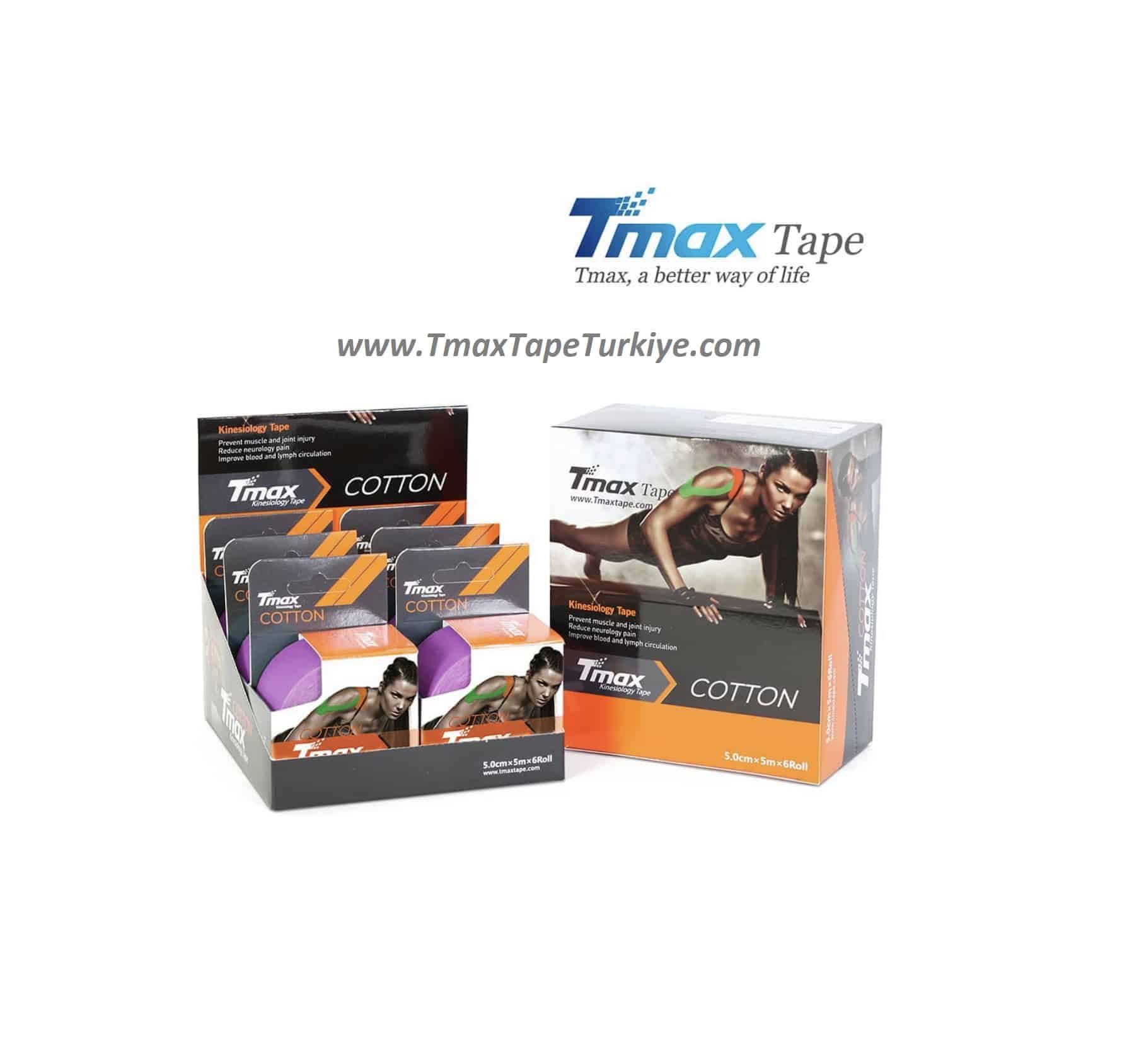 Tmax Kinesio Tape Ağrı Bandı 5 Cm x 5 Metre 6'lı Kutu 5 Tmax Kinesio Tape Ağrı Bandı 5 Cm x 5 Metre 6'lı Kutu - Görsel 5