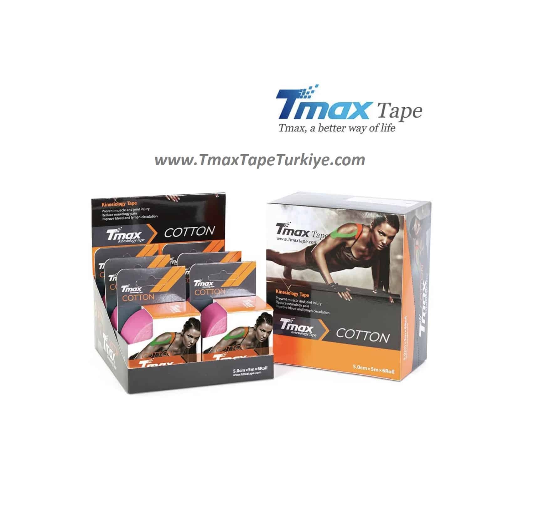Tmax Kinesio Tape Ağrı Bandı 5 Cm x 5 Metre 6'lı Kutu 6 Tmax Kinesio Tape Ağrı Bandı 5 Cm x 5 Metre 6'lı Kutu - Görsel 6