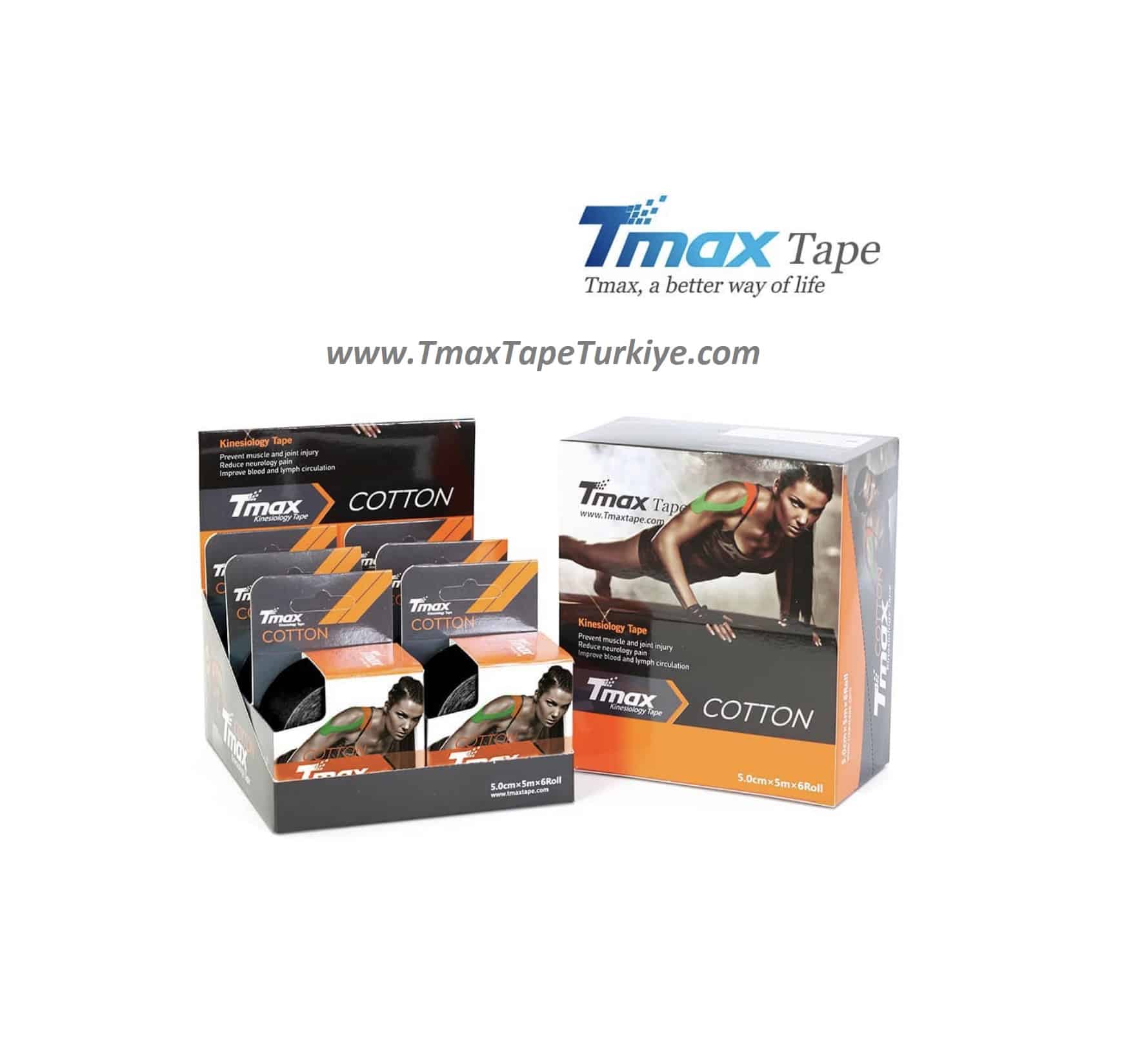 Tmax Kinesio Tape Ağrı Bandı 5 Cm x 5 Metre 6'lı Kutu 8 Tmax Kinesio Tape Ağrı Bandı 5 Cm x 5 Metre 6'lı Kutu - Görsel 8