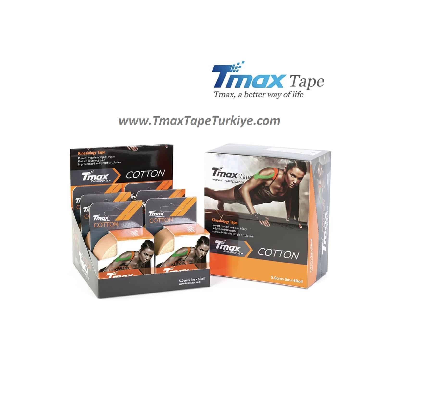 Tmax Kinesio Tape Ağrı Bandı 5 Cm x 5 Metre 6'lı Kutu 9 Tmax Kinesio Tape Ağrı Bandı 5 Cm x 5 Metre 6'lı Kutu - Görsel 9